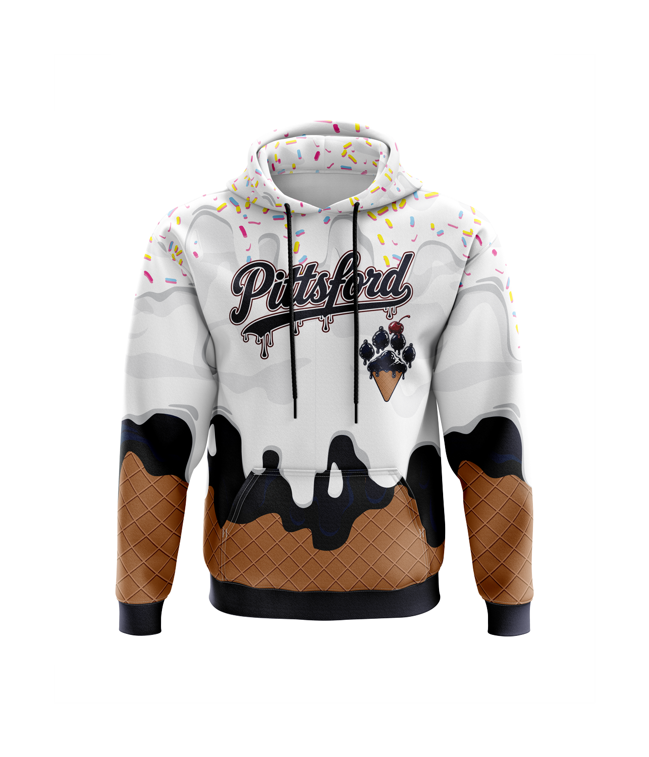 Pittsford Panthers Baseball Hoodie - Ice Cream Drip