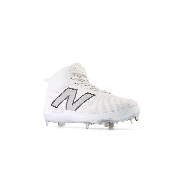 New Balance Men's FuelCell 4040 V7 Mid-Metal Baseball Cleats - White / Rain Cloud - M4040TW7 - Smash It Sports