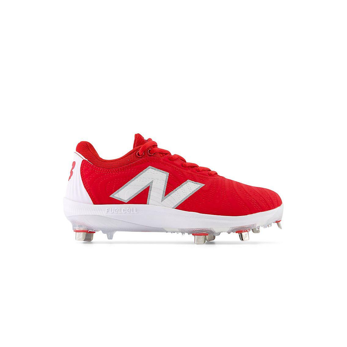 New Balance Women's FuelCell FUSE v4 Metal Fastpitch Softball Cleats - Team Red / Optic White - SMFUSER4 - Smash It Sports