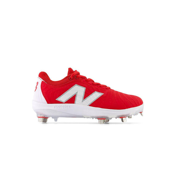 New Balance Women's FuelCell FUSE v4 Metal Fastpitch Softball Cleats - Team Red / Optic White - SMFUSER4