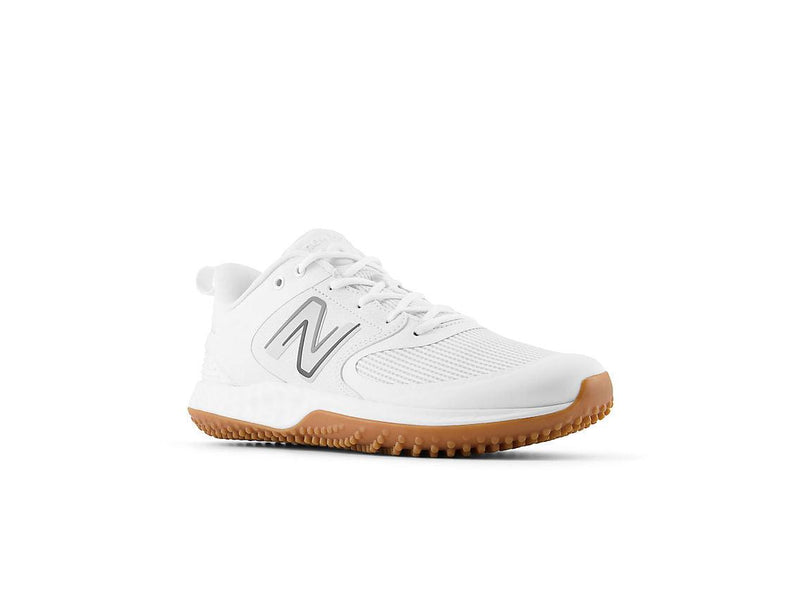 New Balance Men's Fresh Foam 3000 V6 Turf Baseball Shoes - White with Gum Rubber - T3000TW6 - Smash It Sports