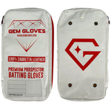 Gem Glove Prospector Long Cuff Batting Glove - White/Mint/Pink