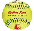 Worth 12" USSSA Hot Dot Slowpitch Softballs UHD12SY - Smash It Sports