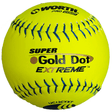 Worth Classic M Super Gold Dot Extreme 40/325 USSSA 12" Slowpitch Softballs - UC12CYXT - Smash It Sports