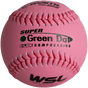 Worth Pink Super Green Dot Composite 47/400 WSL 11" Slowpitch Softballs - WPS11WSLC - Smash It Sports