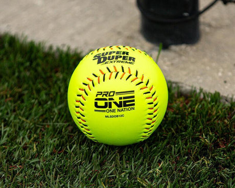 Worth Super Duper Extreme Black/Orange Stitch Pro Comp 44/375 One Nation 11" Slowpitch Softballs - Smash It Sports