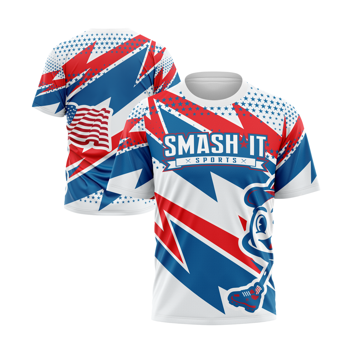 Smash It Sports Short Sleeve Shirt - Star Spangled Smashie